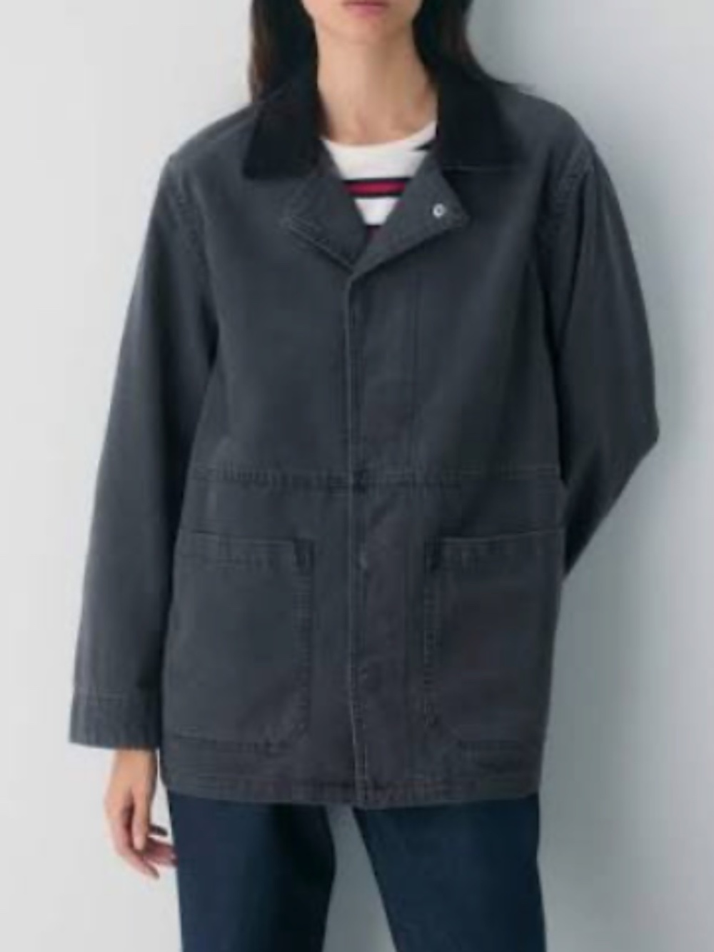 TNA Aritzia Gray "Edison Chore" Jacket